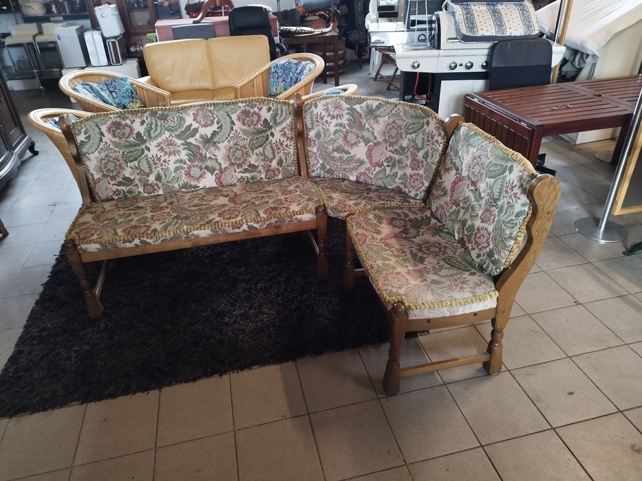 narożnik dębowy antyk Vintage kuchnia salon taras