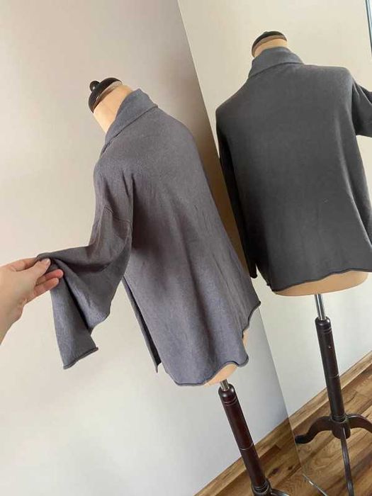 Naf naf sweter narzuta oversize waterfall wool Welna 38 40 asymetria