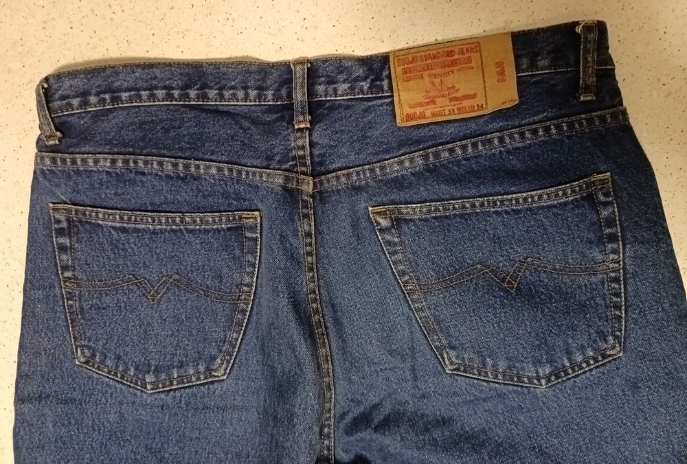 Jeansy BUG YO,męskie size 38 made in Thailand,granatowa,ciepła bawełna