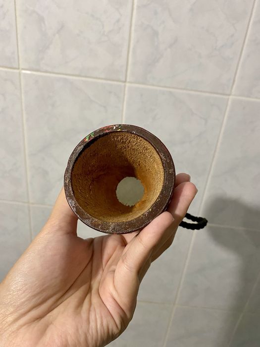 Статуэтка, сувенир, подарок, настоящий африканский барабан, дерево