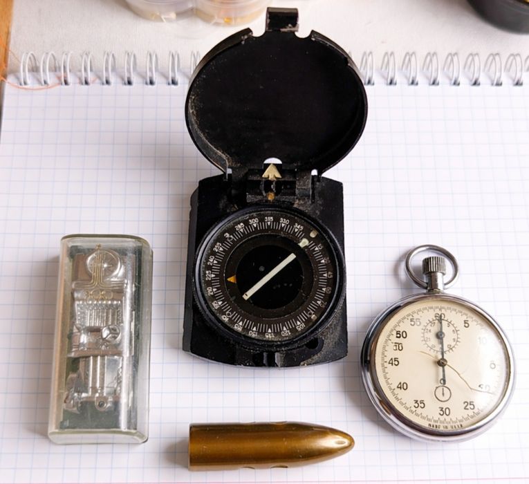 Артерелійський компас. Секундомір. СРСР