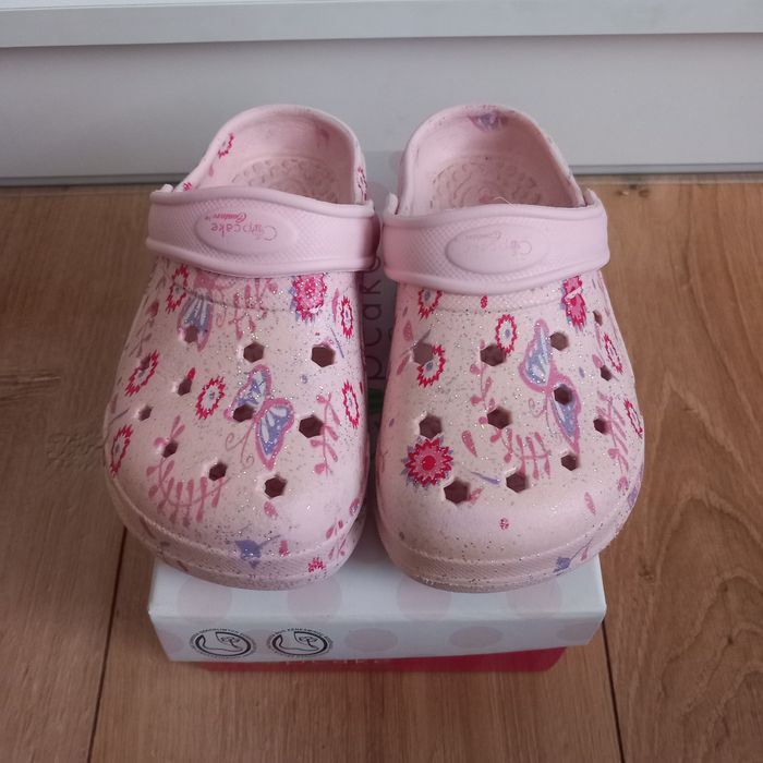 Buty buciki laczki klapki Cupcake jak croksy dla dziewczynki rozmiar 2
