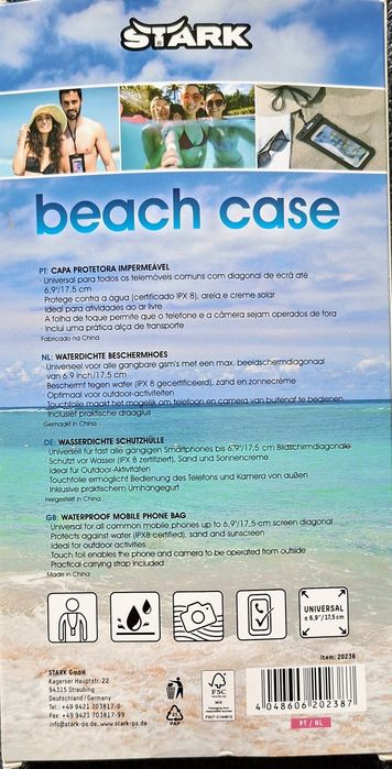 Capa protetora impermeável para telemóvel Beach Case