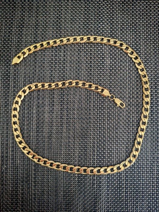 Łańcuszek pozłacany 18 k. Męski  60 cm. Waga 39.66g..