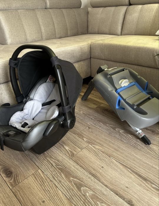 Wózek Diamond 4w1 – gondola, spacerówka, fotelik + baza ISOFIX