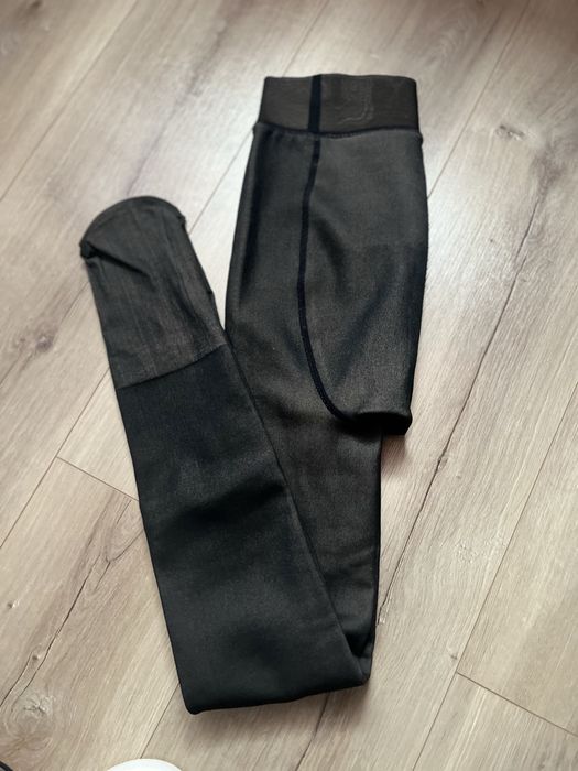Ocieplane nowe rajstopy damskie czarne L/XL