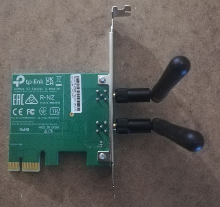 TP-Link TL-WN881ND PCIe Wi-Fi 300 Mbps – Completa com caixa e chapa lo