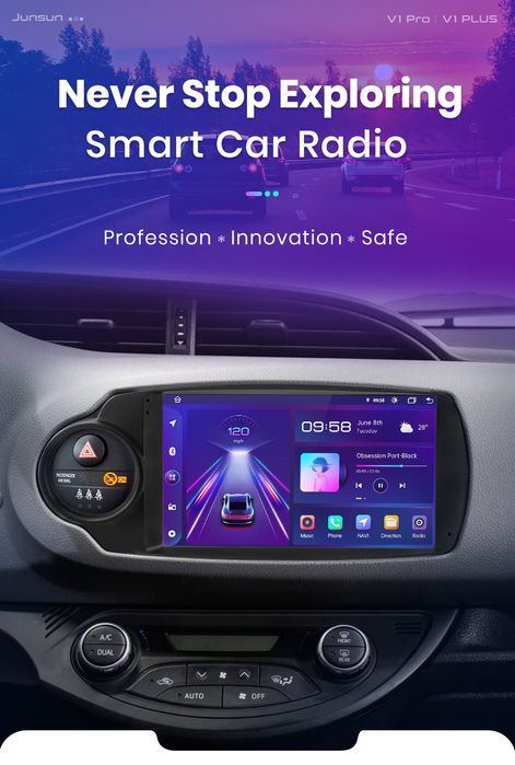 Rádio 9" android Toyota Yaris 2012 a 2017 CARPLAY WIFI GPS 2/32GB Novo