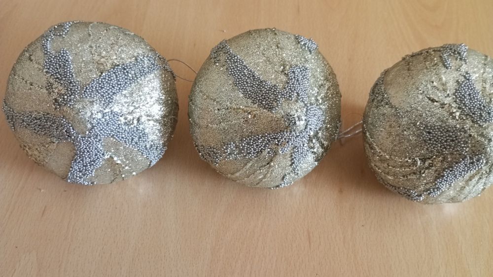 Ręcznie robione bombki 3 sztuki