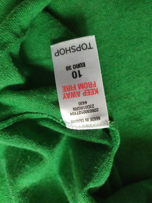 Sweterek sukienka długi bez rękawów Topshop M