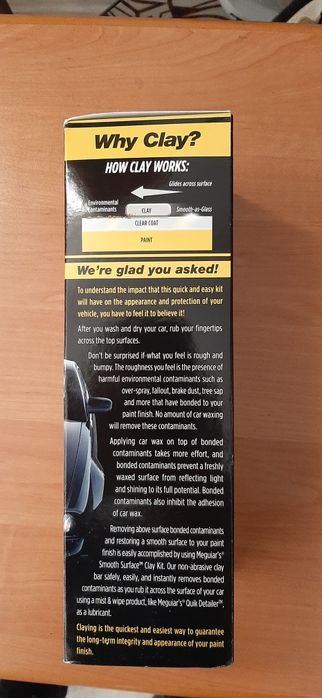 Srodek do nadawania połysku farby MEGUIARS Smooth Surface Clay Kit