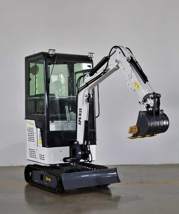 Mini koparka z kabiną APS K15 | 1200 kg | Silnik KD192 | NOWA