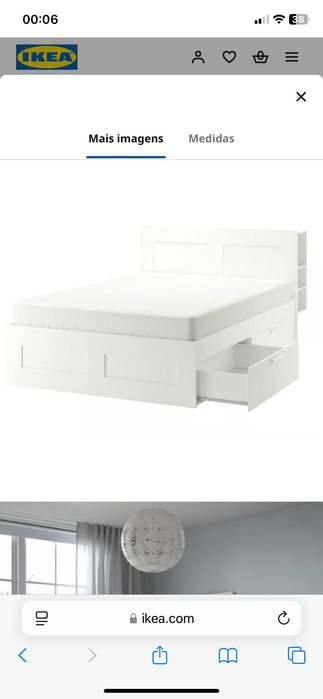Cama casal branca