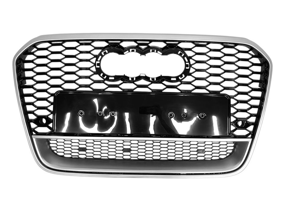 Решітка радіатора  ( в стилі RS6 quattro ) Silver Black на Audi A6 C7 2011-2014 року