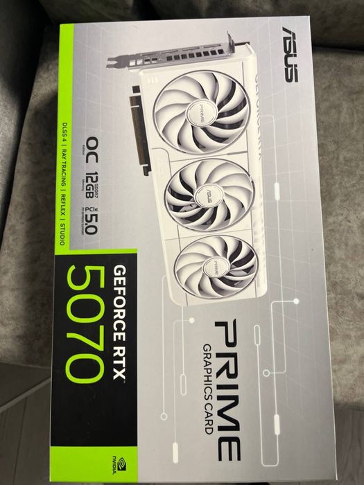 Відеокарта NVIDIA GeForce RTX 5070 ASUS PRIME OC 12GB — нова, у заводській упаковці.