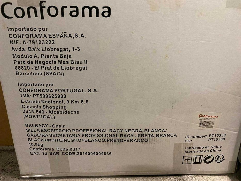 Cadeira de escritório Conforama Já montadas