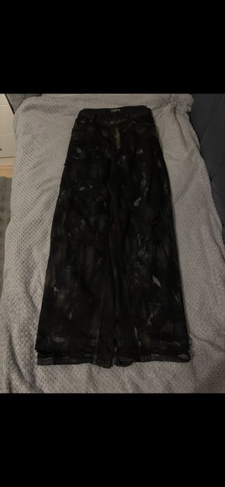 balenciaga destroyed slashed opium swag denim baggy jeans