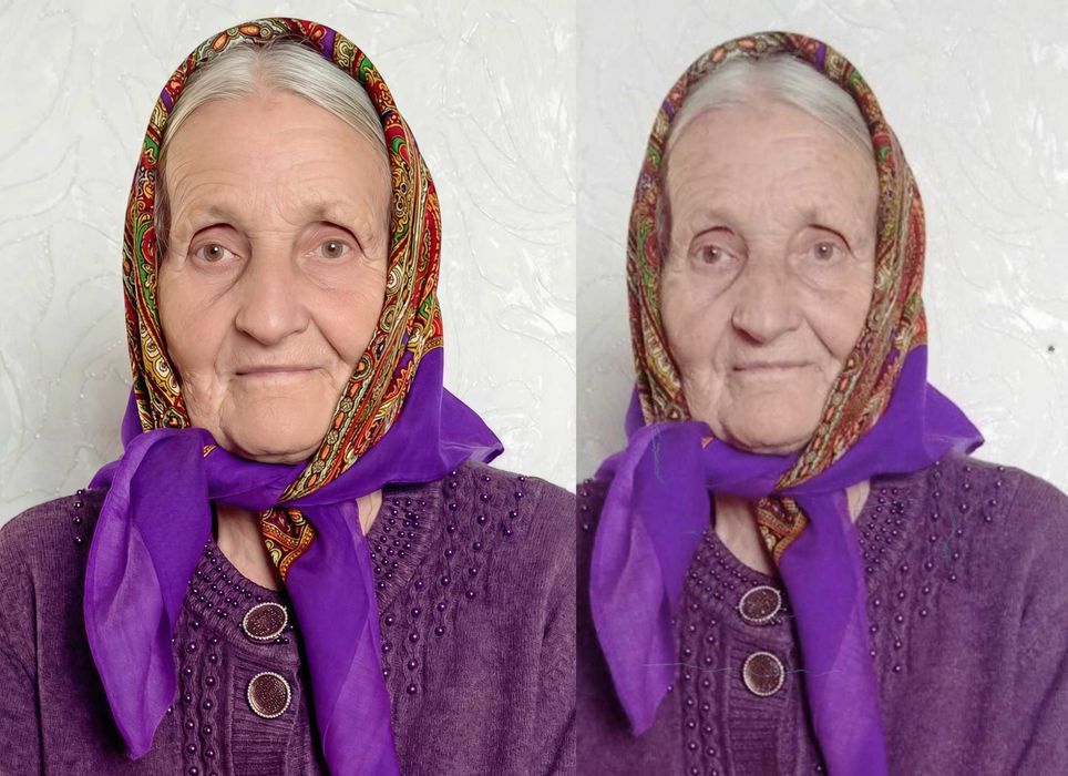 Ретуш фото на памятник Ретуш фото на скло в кольорі