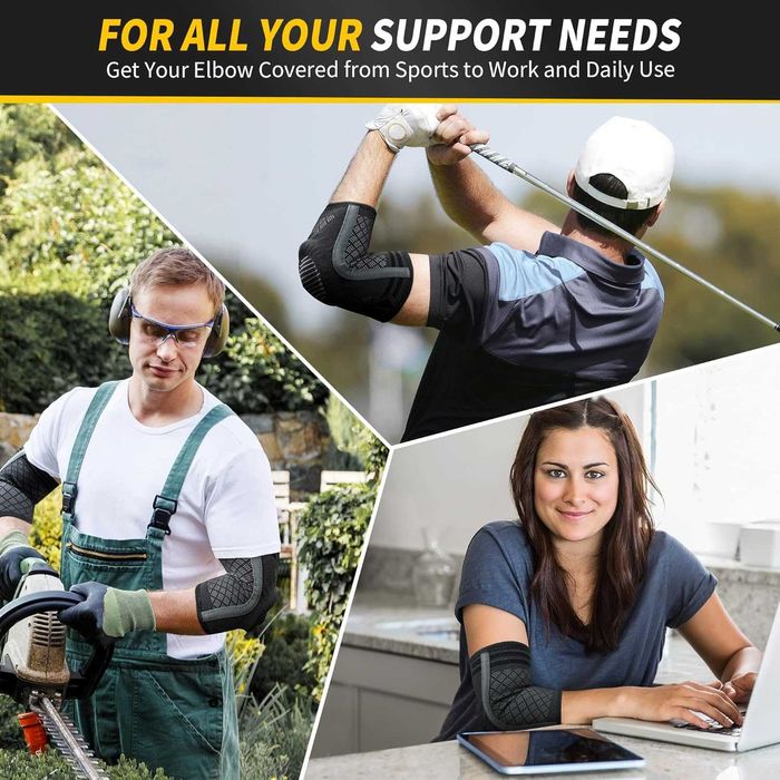 Zestaw 2 elastycznych stabilizatów na łokieć z żelową wkładką roz. S