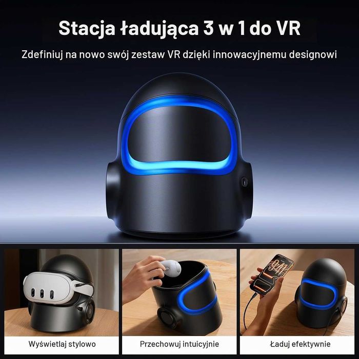 CyberCore Lite firmy Aubika, VR stacja ładująca akcesoria do Meta Quest 3S