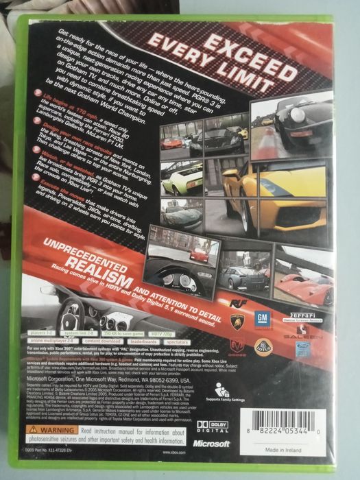 Xnox 360 super gra PGR project gotham racing 3