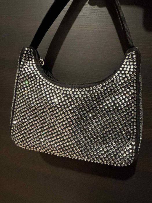 Torebka czarna cekinowa
