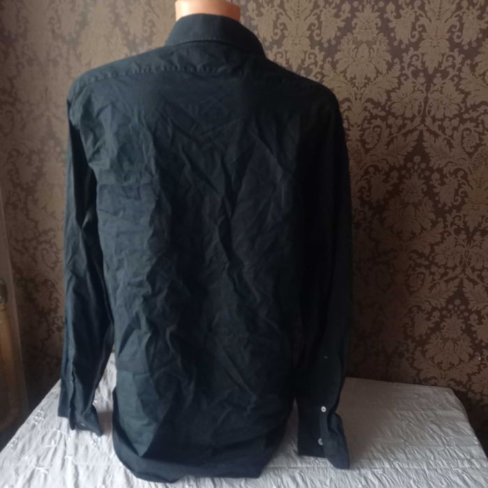 czarna gładka koszula L