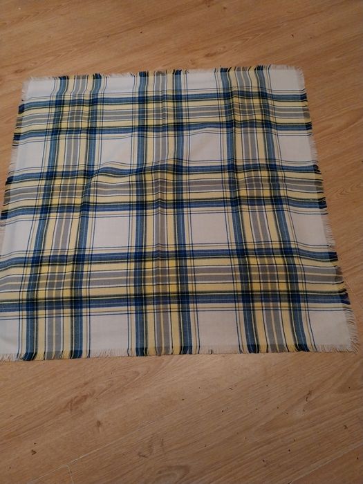 Chusta w kratkę vintage prl