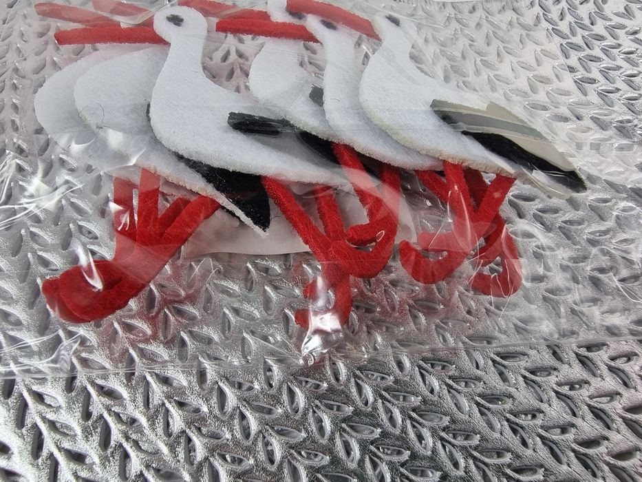Naklejki z filcu bociany filcowe do przyklejania