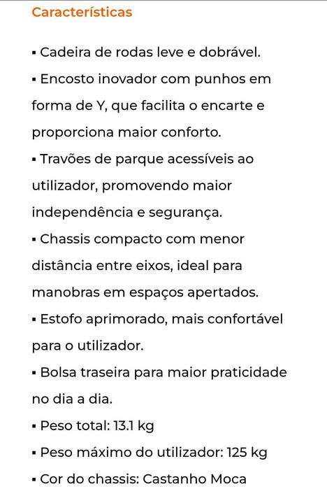Cadeira de rodas compacta e leve invacare + 2 almofadas