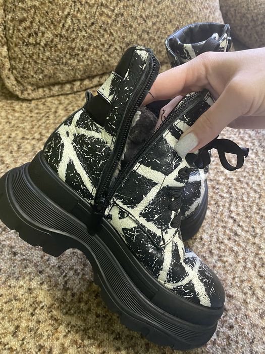 Кожаные деми ботинки на девочку