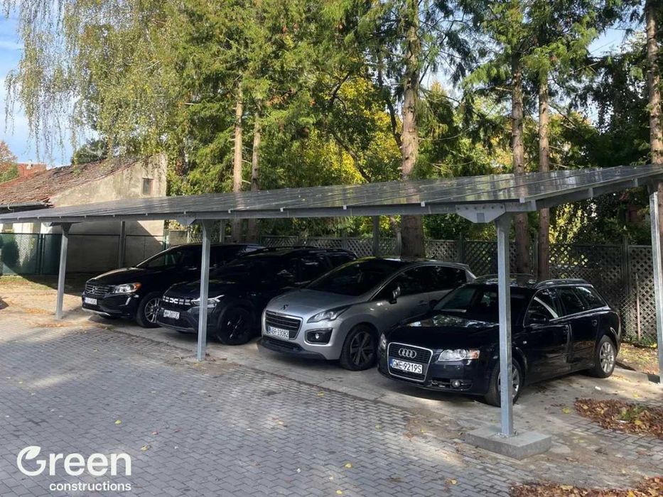 Carport dwustanowiskowy wiata garażowa fotowoltaika panele PV dotacje