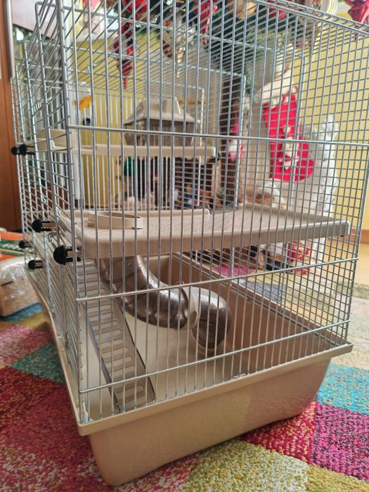 Klatka dla gryzoni INTER-ZOO Pinky 3 transporter+ trociny+ karma itp.