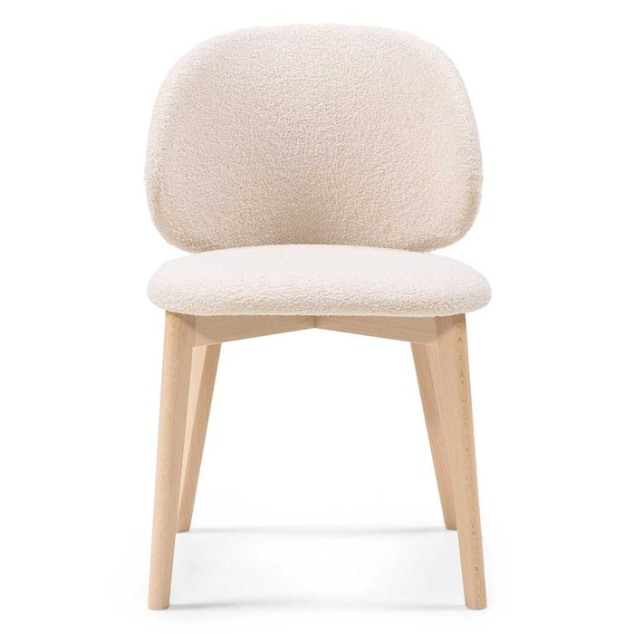 ZZ2245 - Selva, Krzesło tapicerowane, jasnobeżowe/buk, boucle