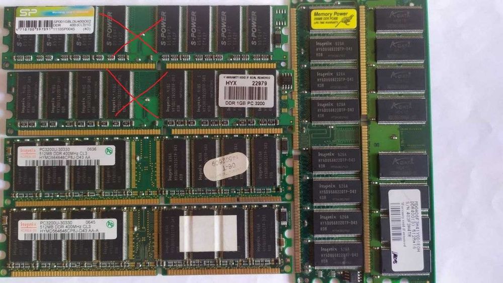 Оперативна память DDR1 DDR2 DDR3 DDR4