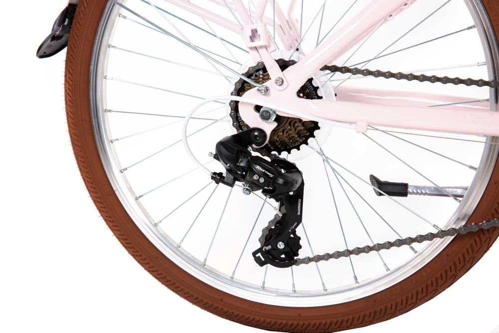 Rower dla dziewczynki Romet Panda 24 cale aluminiowy miejski KOMUNIA