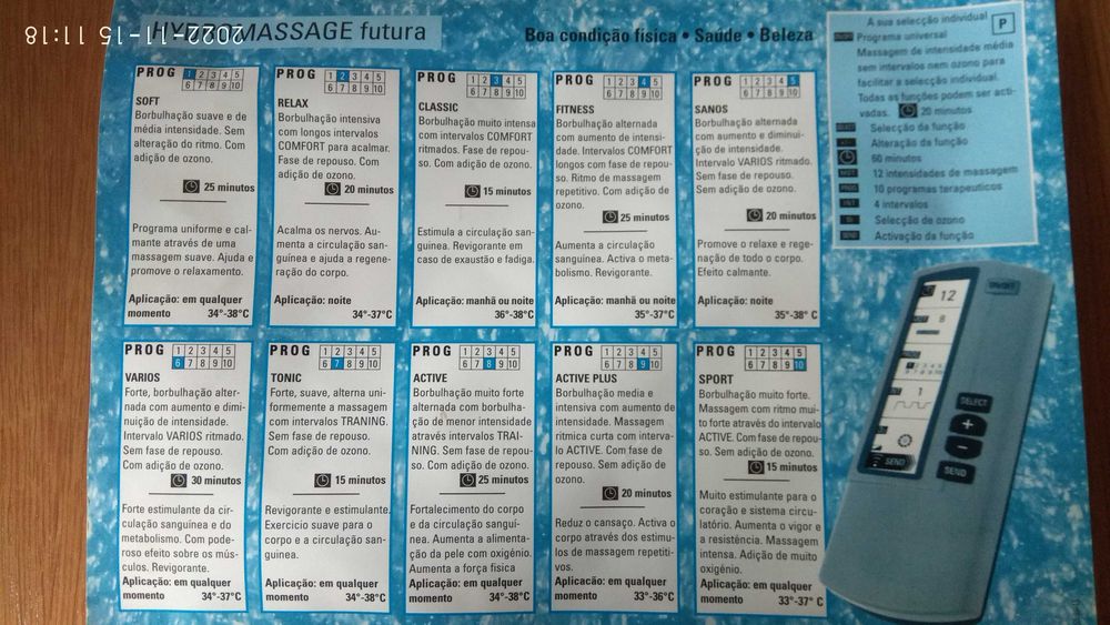 Sistema de hidromassagem FUTURA para banheira