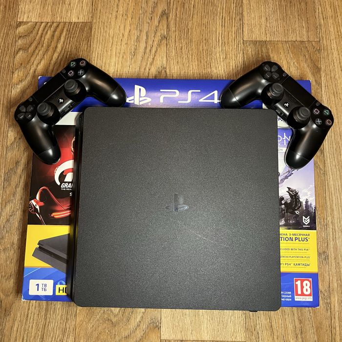 PlayStation 4 Slim 1TB + 2 геймпади + ігри | Стан ідеальний