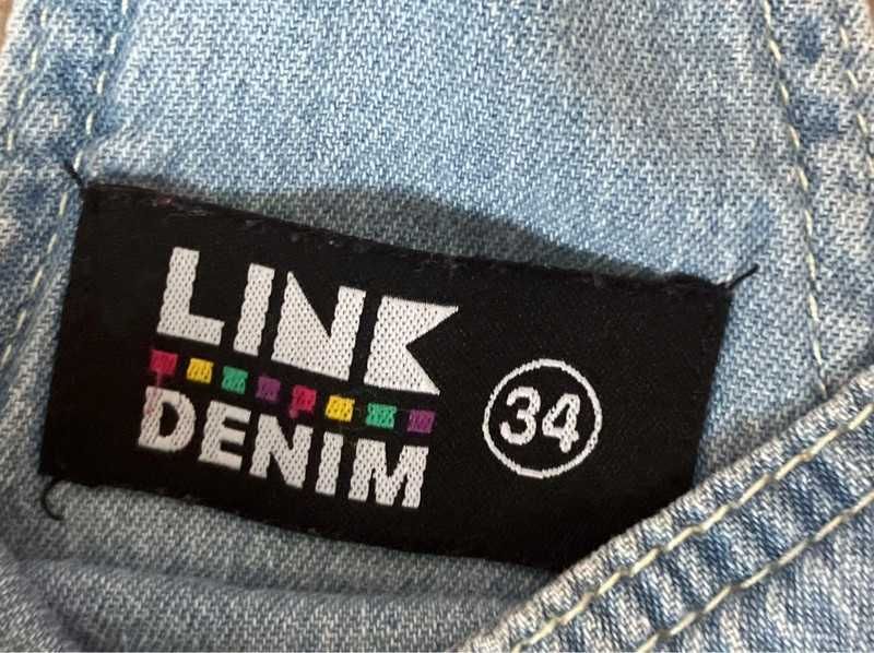 Modny, stylowy komplet jeansowych sukni XS/M Link/Bershka, 100%bawełna