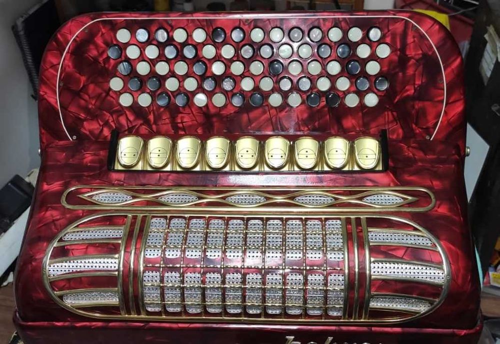 Hohner 3ª voz, 96 baixos. Só 9 kg. Made in Germany, acordeão,