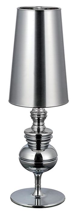 Lampa stołowa srebrna chromowana glamour 52 cm KING HOME Queen 18