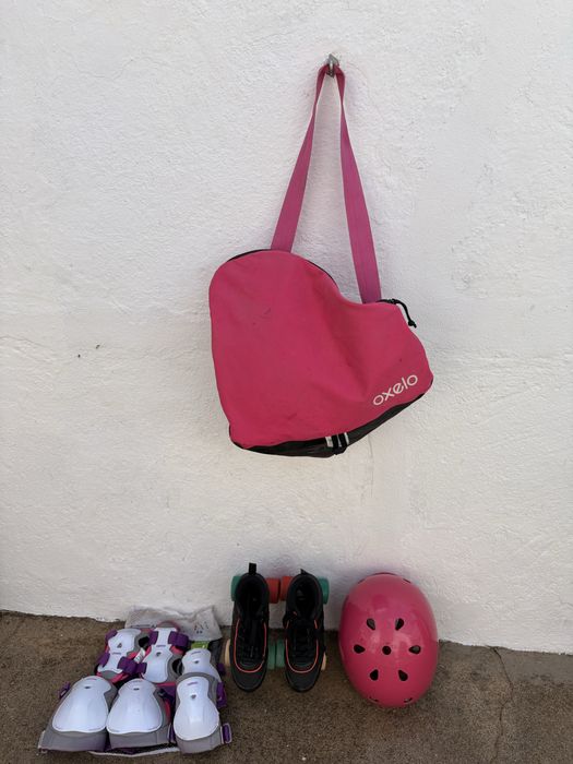 Conjunto patins + proteções
