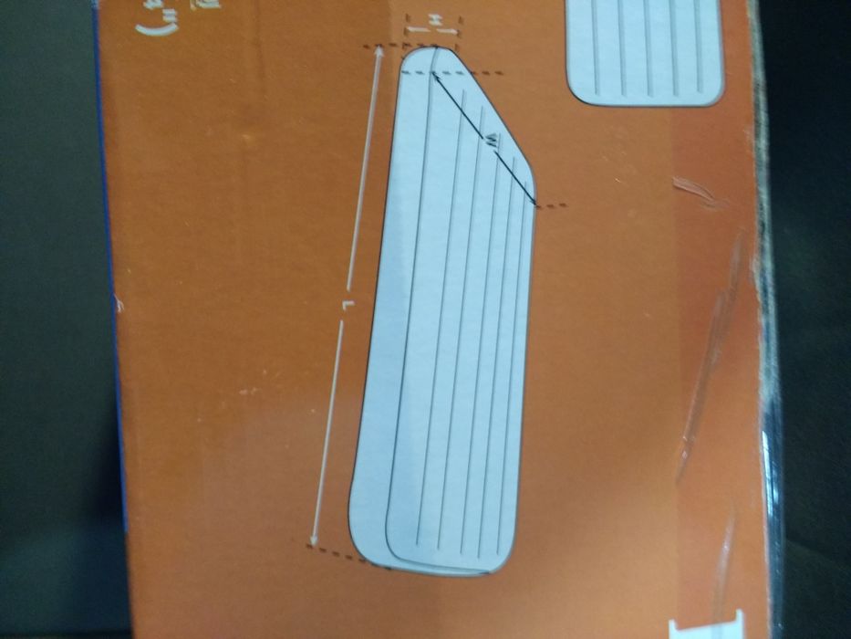 Велюровий полуторний надувний матрац  з електронасосом  фірми  INTEX