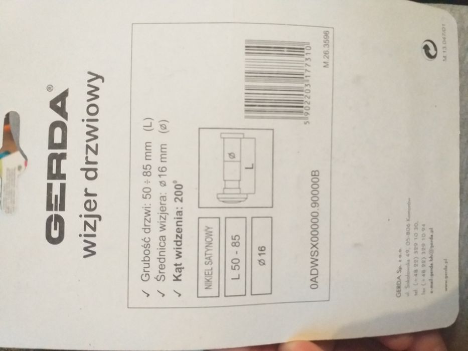 Wizjer drzwiowy GERDA