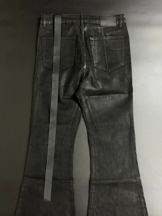 Mijko jeans flared black black джинси чорні кльош  восковані waxed S M L XL