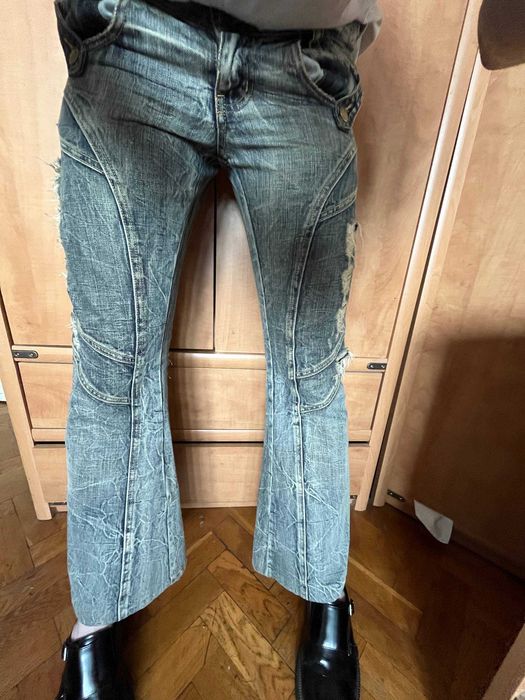 Tornado Mart джинсы distressed jeans S Y2K indie sleaze gothic vkei japanesse archive