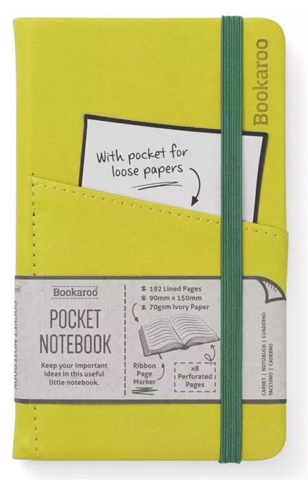Bookaroo Notatnik Journal Pocket A6 - Oliwkowy. Nowy Produkt