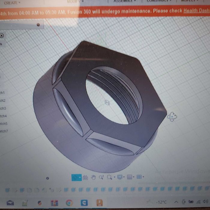 Гайка для картриджа (Проточний нагрівач води WEZER, GRUNHELM)