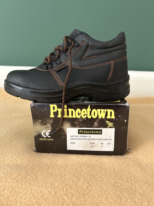 Botas de seguranca em pele com proteção aço