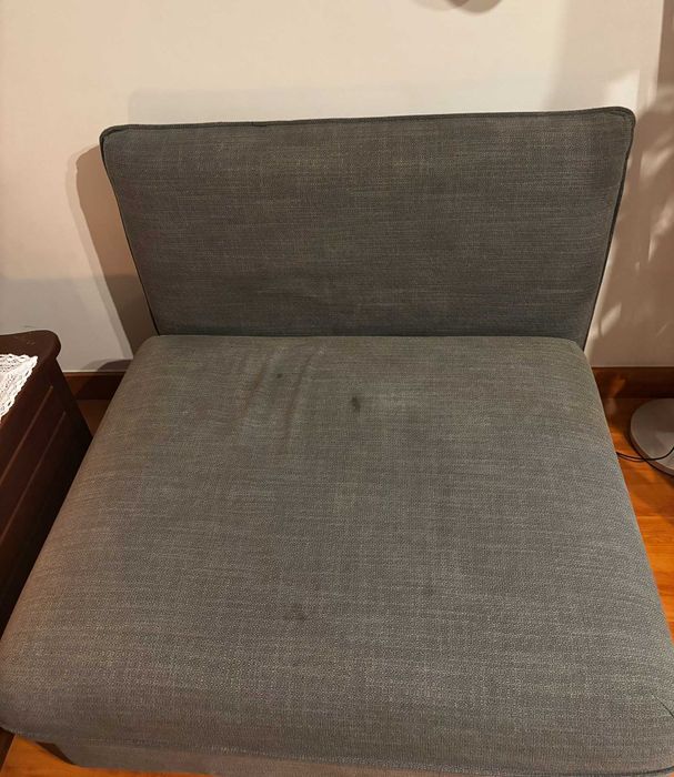 Poltrona Larga / Módulo de Sofá Cinzento (100cm) - Confortável